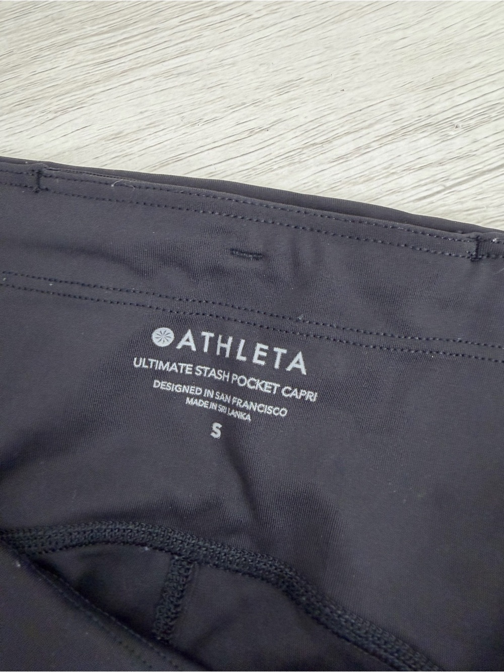 Athleta Ultimate Stash Pocket Capri Leggings in Black Size Small - Picture 9 of 10